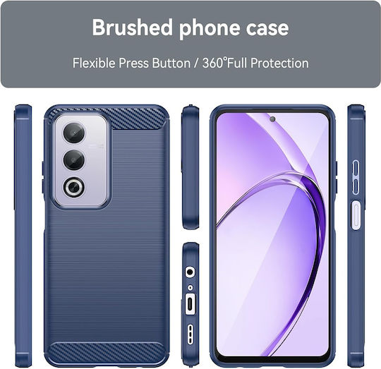 Techsuit Carbon Back Cover Σιλικόνης Μπλε (Oppo A80 5G)