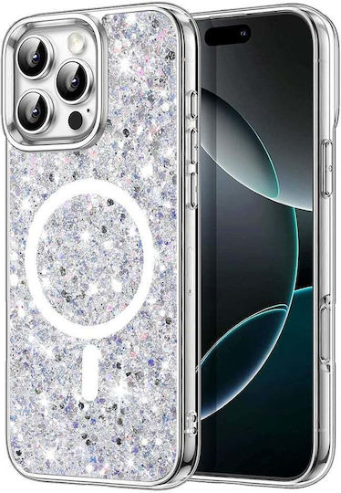 Techsuit Sparkly Glitter Задна корица Бял (iPhone 16 Pro)