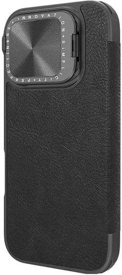 Nillkin Qin Prop Buchen Sie Leder Schwarz (iPhone 17 Pro / iPhone 16 Pro)