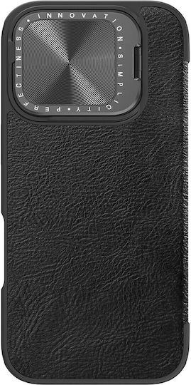 Nillkin Qin Prop Buchen Sie Leder Schwarz (iPhone 17 Pro / iPhone 16 Pro)