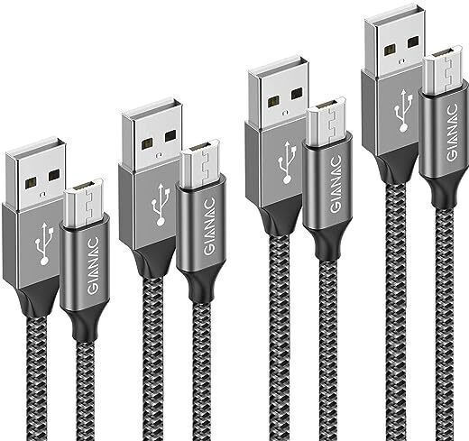 Împletit USB 2.0 spre micro USB Cablu 3m 4buc