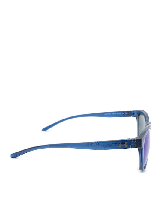 Under Armour UA Skylar Unisex Sunglasses with Blue Plastic Frame and Blue Mirror Lens UA Skylar OXZ/XT
