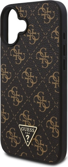 Guess Triangle Back Cover Piele artificială / Plastic Negru (iPhone 16 Plus)