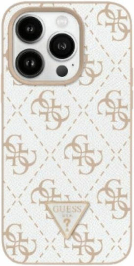 Guess Back Cover Synthetic Leather / Plastic Durable White (iPhone 16 Pro)