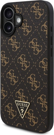 Guess Triangle Back Cover Piele artificială / Plastic Negru (iPhone 16 Plus)