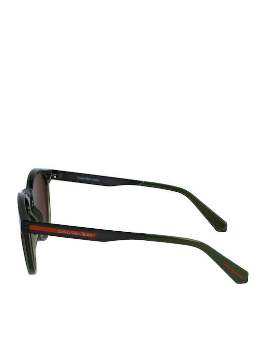 Calvin Klein Unisex Sunglasses with Green Plastic Frame and Brown Lens CKJ22643S 309