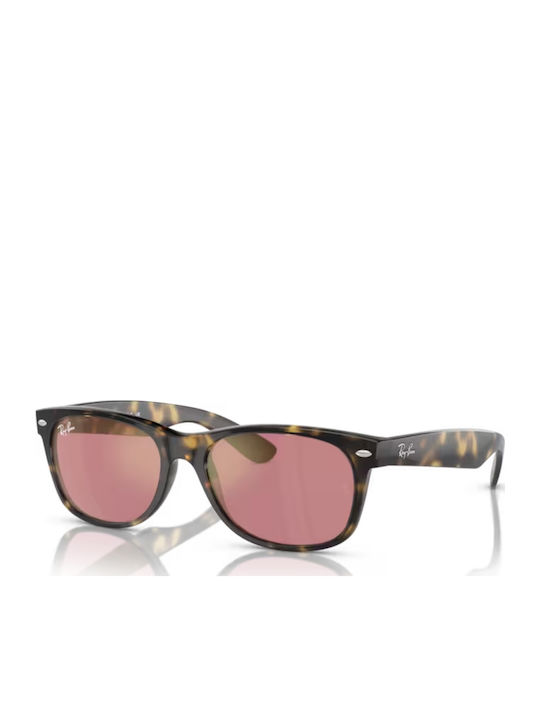 Ray Ban Wayfarer Unisex Ochelari de soare cu Maro Tortoise Cadru și Roz Oglindă Lentilă RB2132 902/U0