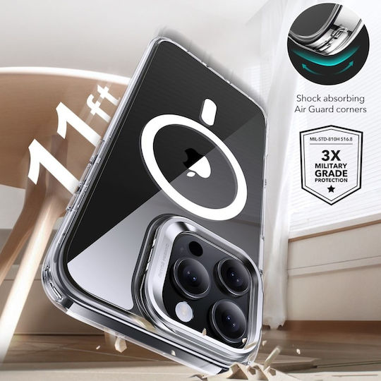 ESR Classic Hybrid Kickstand Halolock Magsafe & Tempered Glass Umschlag Rückseite Gehärtetes Glas 0.3mm Transparent (iPhone 17 Pro / iPhone 16 Pro)
