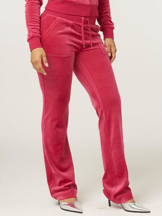 Jogginghose Jogger Samt Fuchsie