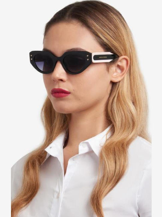 Carolina Herrera Women’s Sunglasses with Black Horn-Rimmed Frame and Grey Gradient Lens HER 0221/G/S 3H2/9O