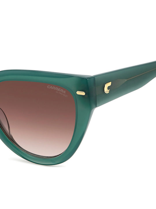 Carrera Damentränenbrille mit Grünen Horn umrandeten Rahmen und Gray Verlaufsfarbe Gläser 3017/S 1ED/HA
