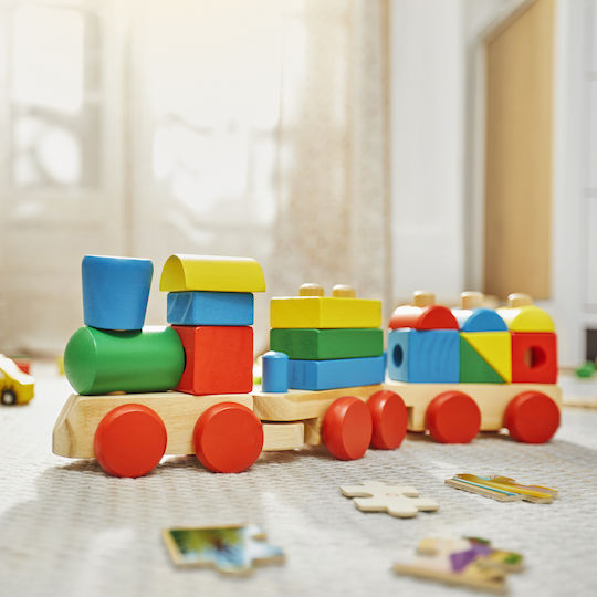 Melissa & Doug Bausteine Zug mit Bausteinen Holz