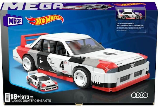Mega Bloks Τουβλάκια Hot Wheels Audi 90 Quattro IMS για 18+ Ετών 973τμχ