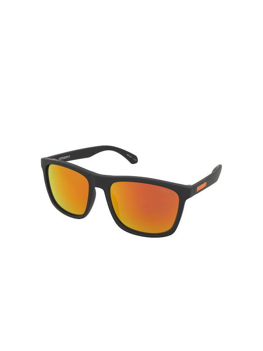 Superdry Sunglasses with Black Plastic Frame and Orange Mirror Lens SDS 5015 104