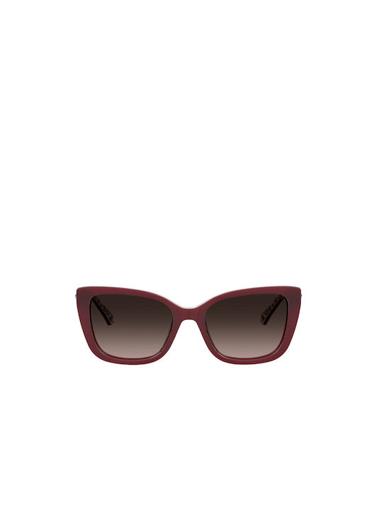 Moschino Love Women's Sunglasses with Burgundy Plastic Frame and Burgundy Gradient Lens MOL073/S WGX/HA