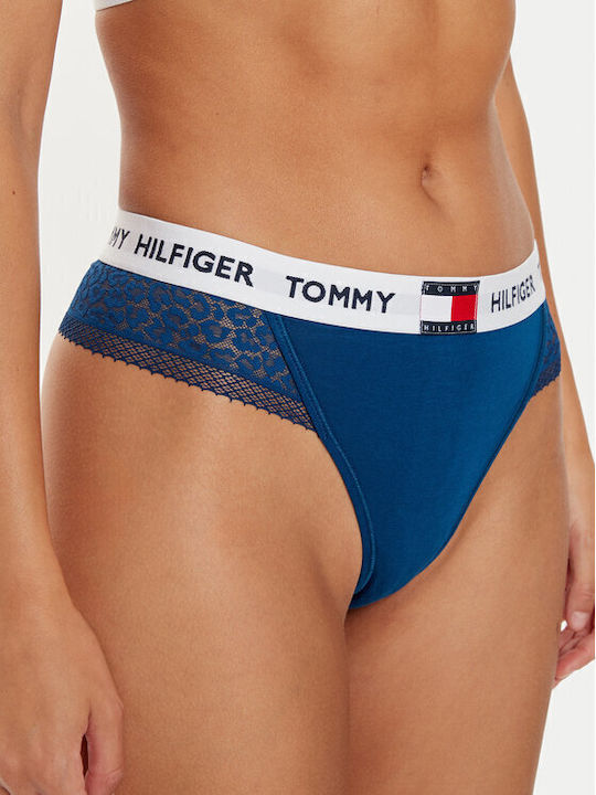 Damen Zeichenfolge mit Spitze Blue
