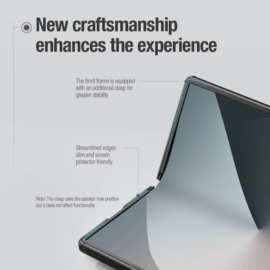 Nillkin Super Frosted Shield Umschlag Rückseite Silikon Blau (Galaxy Z Fold6)