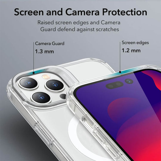 ESR Classic Kickstand Back Cover Silicon 1.3mm Magnetic Transparent (iPhone 14 Pro)