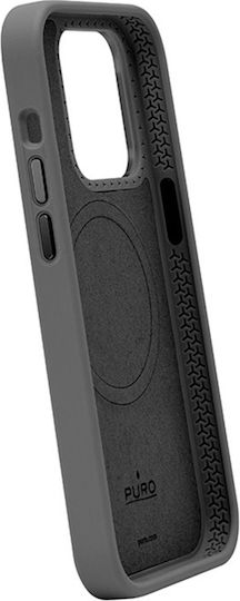 Puro Icon Mag Back Cover Silicone Black (iPhone 15 Plus)