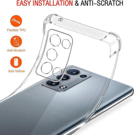 Techsuit Shockproof Clear Back Cover Silicone Transparent (Oppo Reno6 Pro)