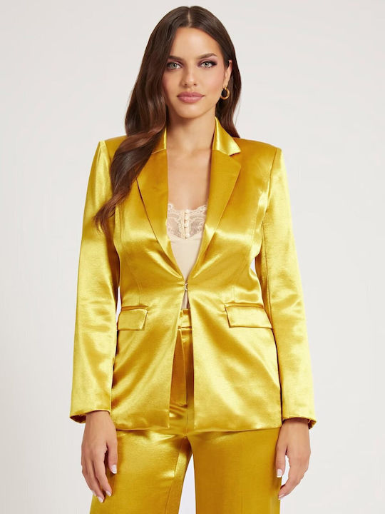 Guess Long Women's Blazer Yellow