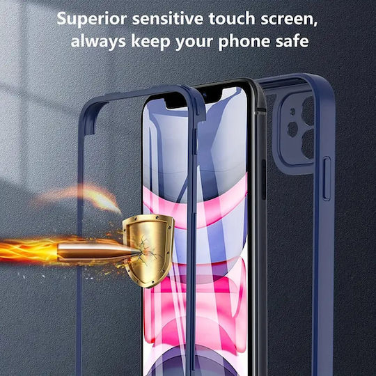 Techsuit ColorVerse 360 Vollschutz Silikon Blau (iPhone 16 Pro)