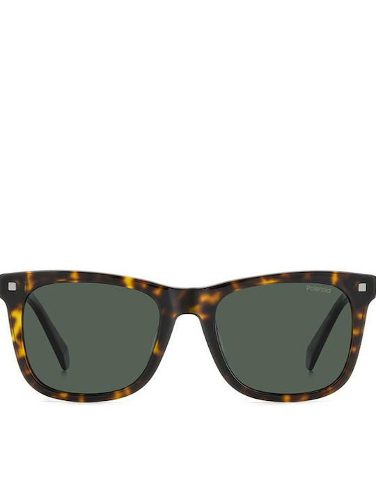 Polaroid Men's Sunglasses with Brown Tartaruga Plastic Frame and Green Lens PLD4167/S/X 086/UC