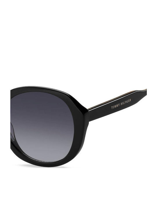 Tommy Hilfiger Women's Sunglasses with Black Plastic Frame and Black Gradient Lens