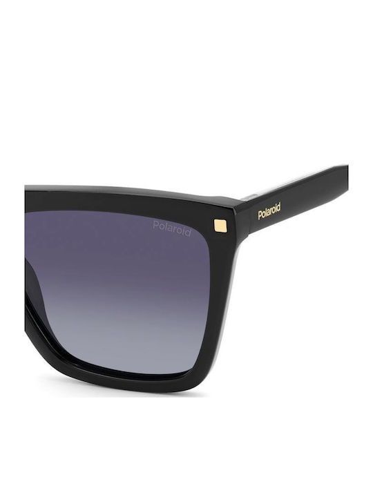 Polaroid Women's Sunglasses with Black Plastic Frame and Gray Gradient Lens PLD4164/S/X 807/WJ
