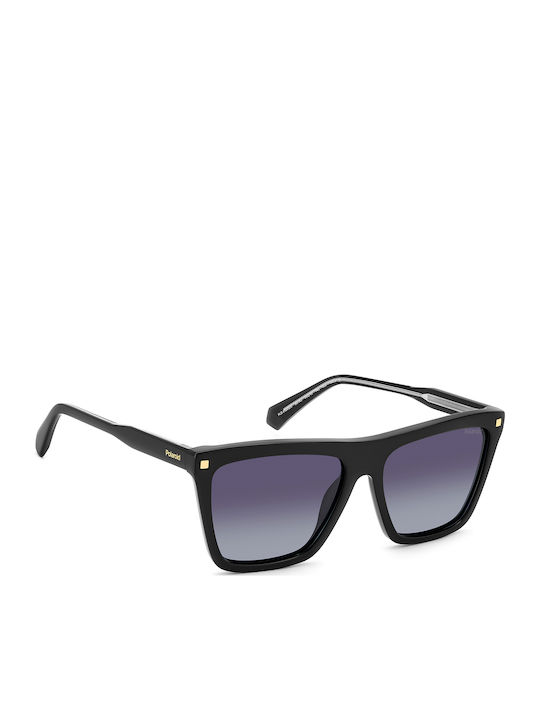 Polaroid Women's Sunglasses with Black Plastic Frame and Gray Gradient Lens PLD4164/S/X 807/WJ