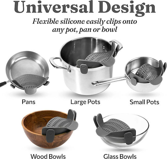 Silicone Strainer Grip Suitable Pots Bowls Pans Useful Pasta Spaghetti Meat