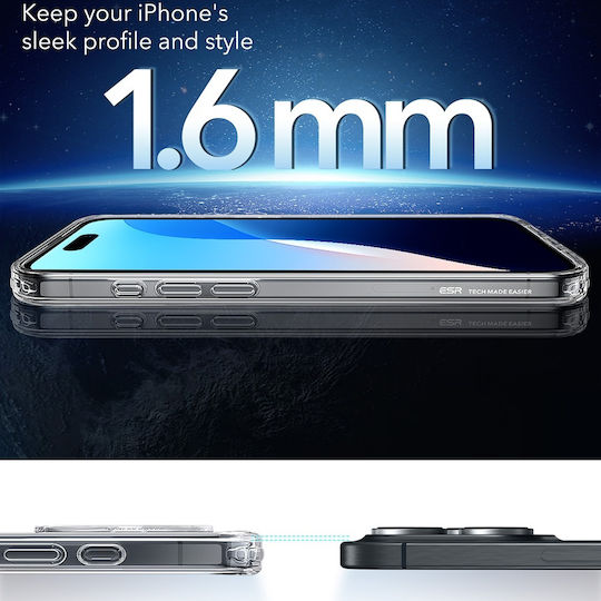 ESR Classic Hybrid Halolock Umschlag Rückseite Kunststoff / Silikon 0.7mm Transparent (iPhone 17 Pro Max / iPhone 17 Pro / iPhone 16 Pro Max)