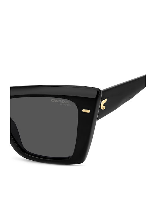 Carrera Women’s Sunglasses with Black Horn-Rimmed Frame and Grey Lens 3046/S 807/IR