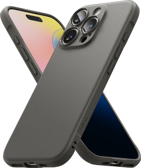 Ringke Onyx Umschlag Rückseite Gehärtetes Glas Gray (iPhone 16 Pro)