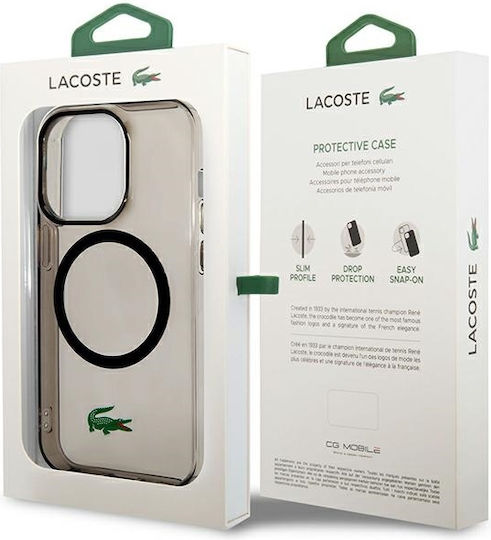 Lacoste Back Cover Plastic Negru (iPhone 14 Pro)