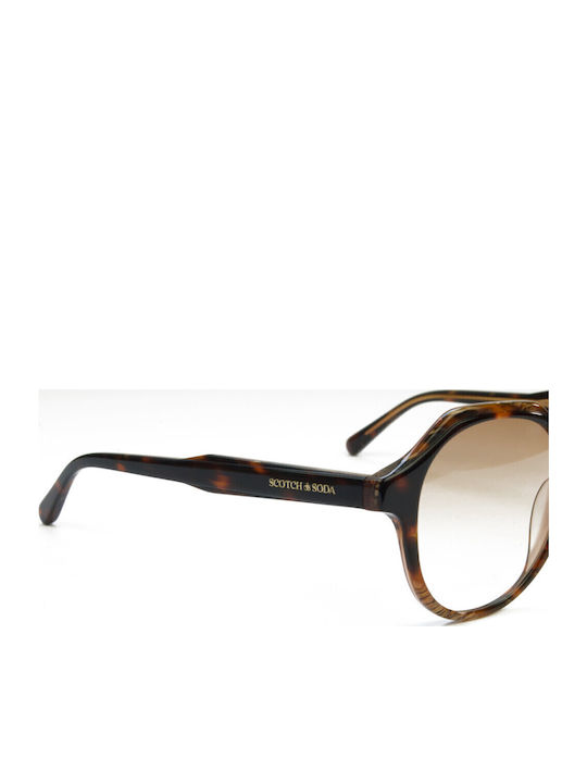 Scotch & Soda Sodra Women's Sunglasses with Brown Tartaruga Plastic Frame and Brown Gradient Lens SS7024 102