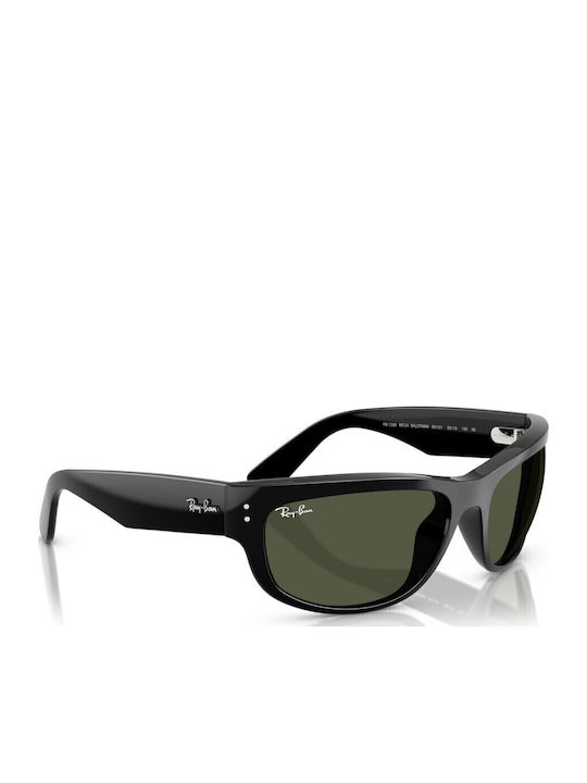 Ray Ban Mega Balorama Unisex Sunglasses with Black Plastic Frame and Green Lens RB2289 901/31