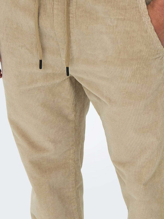 Herrenhose Elastisch Verjüngt Chinchilla