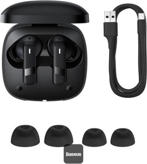 Baseus E20 In-ear Bluetooth Handsfree Earphones with Sweat Resistance and Charging Case Black