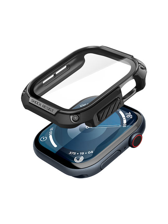 Spigen Tough Armor Plastic Case in Black color for Apple Watch Series 10 - 46mm