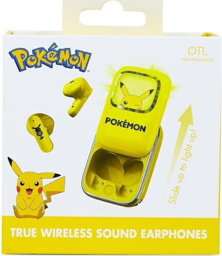 OTL Pokemon Pikachu Slide In-ear Bluetooth Handsfree Căști cu Carcasă de Încărcare Galben