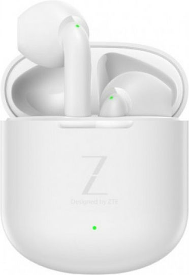 ZTE Buds 2 Bluetooth Handsfree Ακουστικά με Αντοχή στον Ιδρώτα και Θήκη Φόρτισης Λευκά
