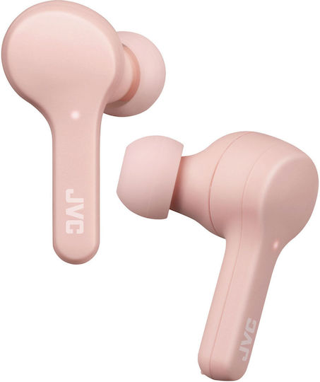 JVC HA-A7T2 In-ear Bluetooth Handsfree Ακουστικά με Αντοχή στον Ιδρώτα και Θήκη Φόρτισης Peach