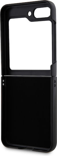 Karl Lagerfeld Saffiano Monogram Ikonik Pin Back Cover Plastic Negru (Galaxy Z Flip5)