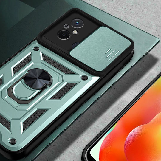 Camshield Umschlag Rückseite Metallisch Grün (Redmi 12C)