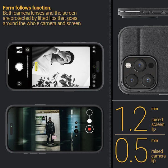 Caseology Athlex Back Cover Πλαστικό / Σιλικόνης Μαύρο (iPhone 15 Pro)