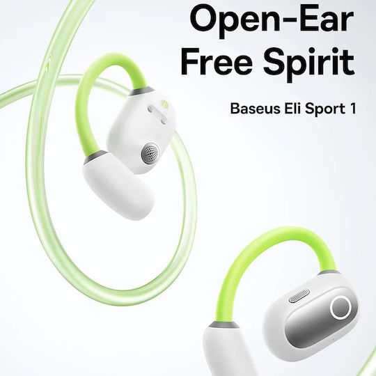 Baseus Eli Sport 1 PM20A Отворено ухо Bluetooth хендсфри Слушалки с Устойчивост на Пот и Кутийка за Зареждане Aurora Green