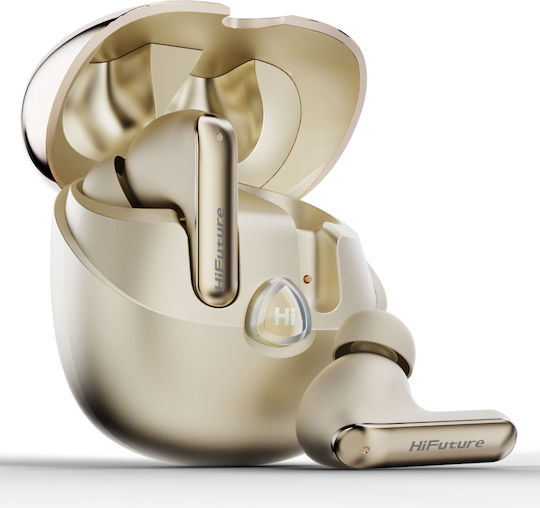 HiFuture Sonicair In-Ear Bluetooth-Freisprecheinrichtung Kopfhörer mit Schweißresistenz und Ladeetui Gold