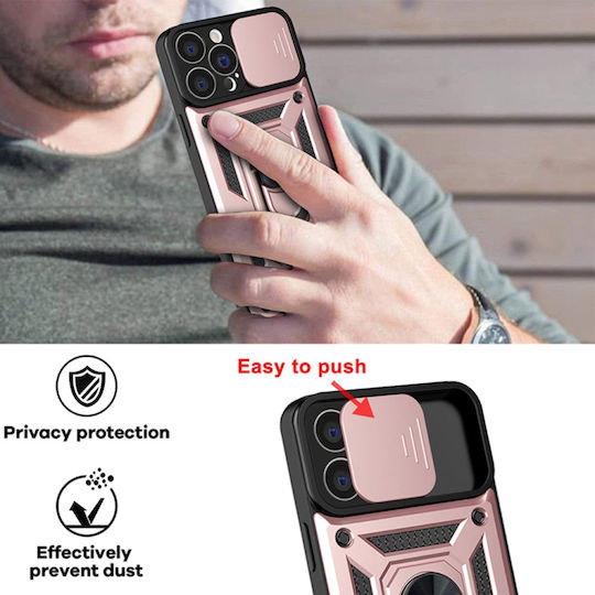 Techsuit Camshield Back Cover Plastic / Silicone Rose Gold (iPhone 13 Pro Max)