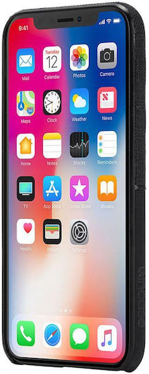 Incase Back Cover Σιλικόνης / Πλαστικό / Υφασμάτινο Μαύρο (iPhone XS Max)